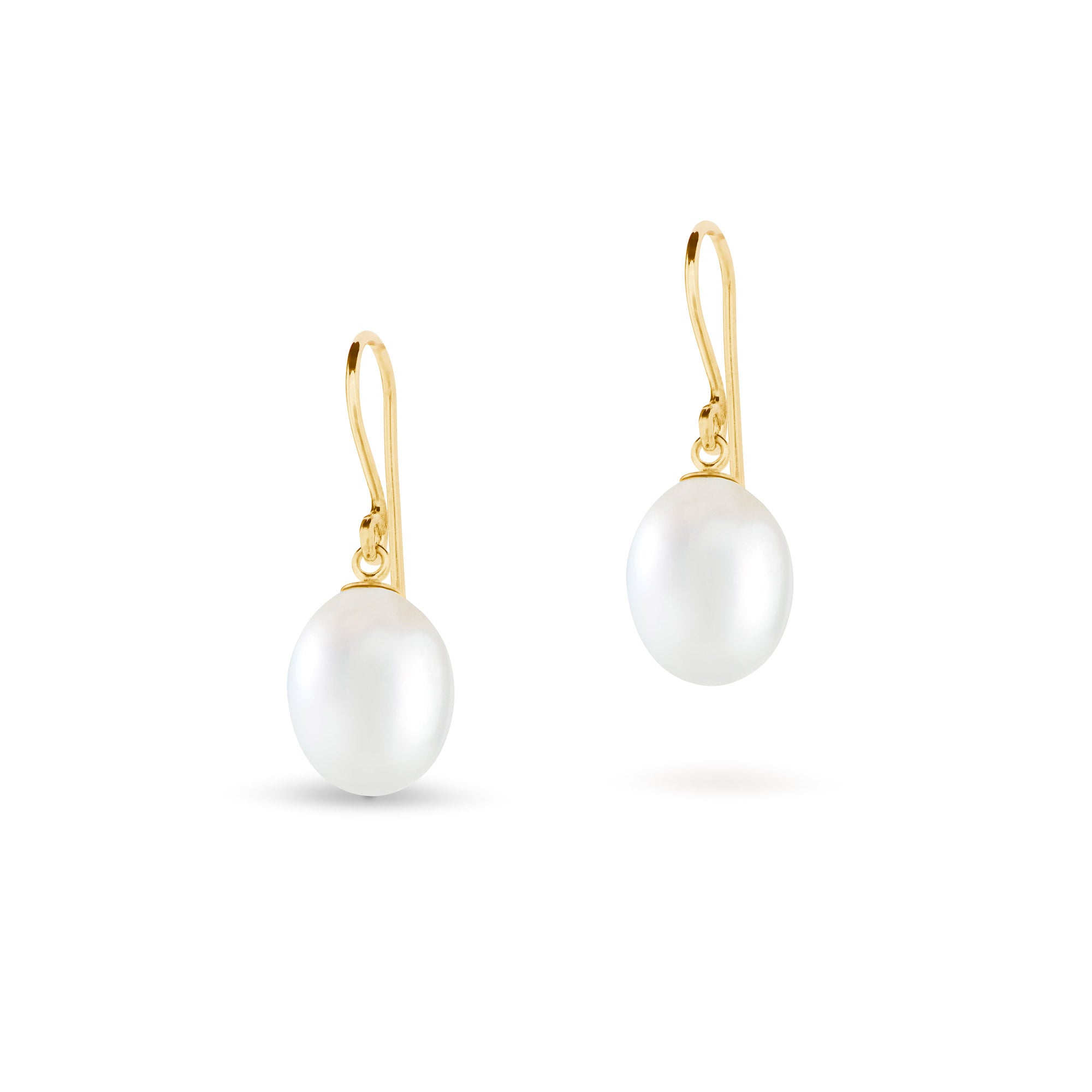 Sea Foam Pearl Drops - gold