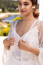 Sea Foam Graduated Pearl Earrings - silver