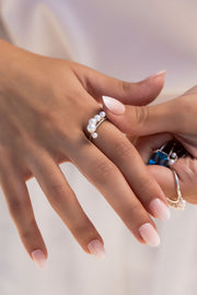 Deco Splash Ring with pearl jackets