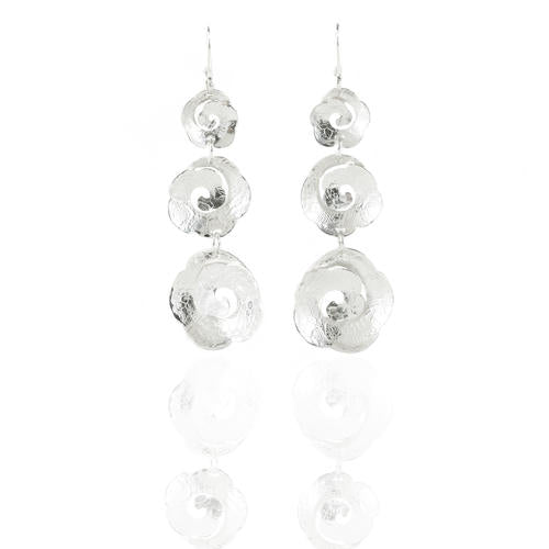 Rosette Tier of 3 Earrings